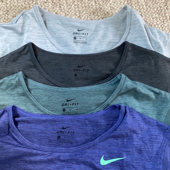 4 Dri-Fit Nike tops blue, gray, green, black - Picture 2 of 3